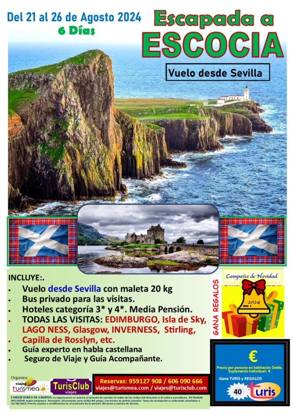 ESCOCIA – 21 AL 26 DE AGOSTO 2024