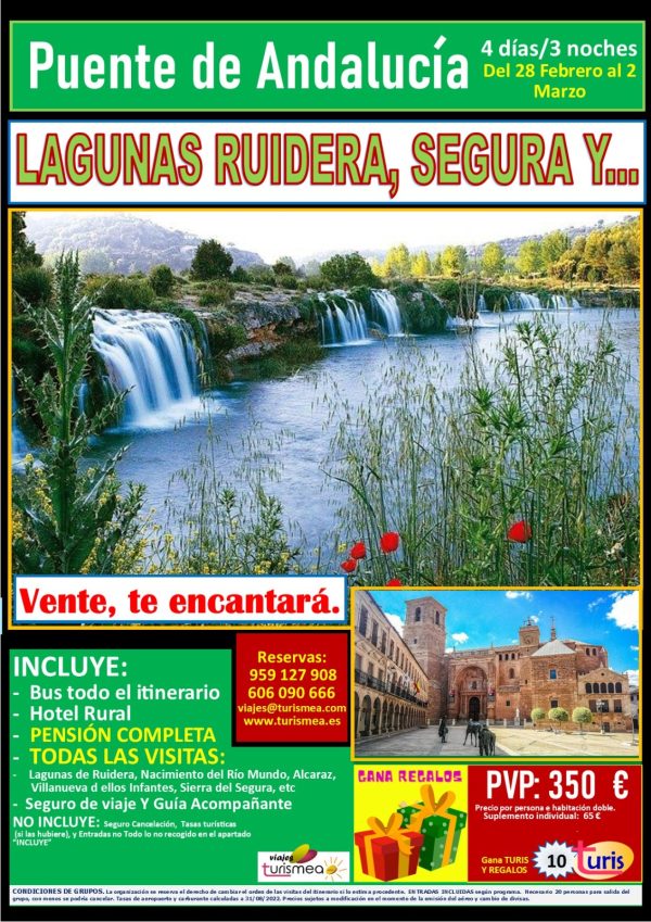 LAGUNAS RUIDEA, SEGURA – 28 DE FEBRERO AL 2 DE MARZO 2024