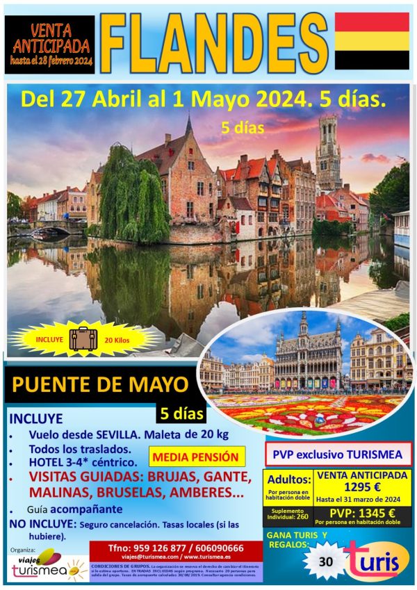 FLANDES – 27 DE ABRIL AL 1 DEMAYO 2024