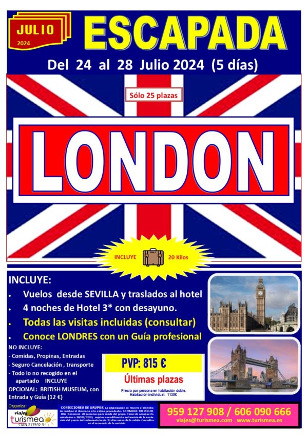 LONDRES – 24 AL 28 DE JULIO 2024