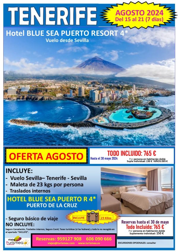 TENERIFE – 15 AL 21 DE AGOSTO 2024