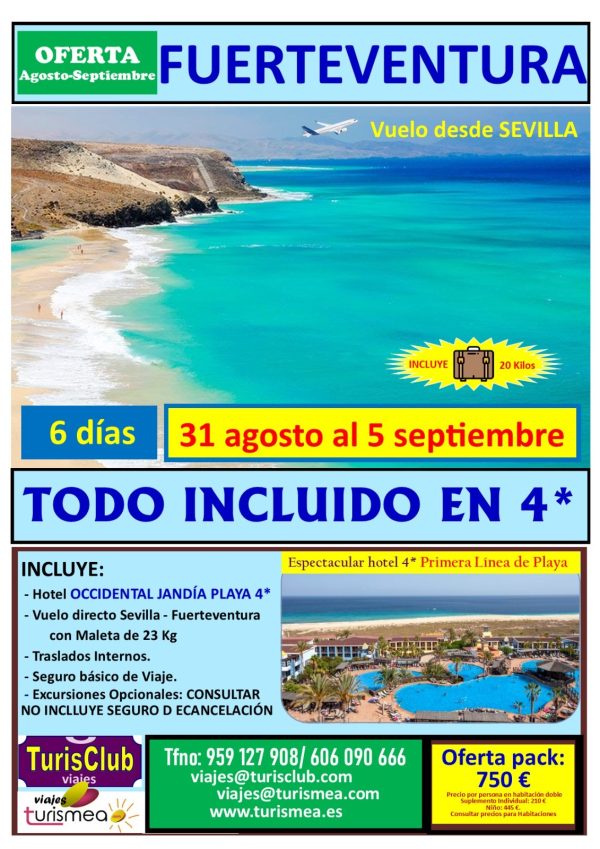 FUERTEVENTURA – 31 AL 5 DE SEPTIEMBRE 2024